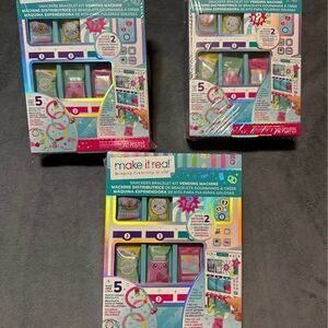 NEW 3 Make It Real DIY Snackers Vending Machine Bracelet Making Kits Bundle